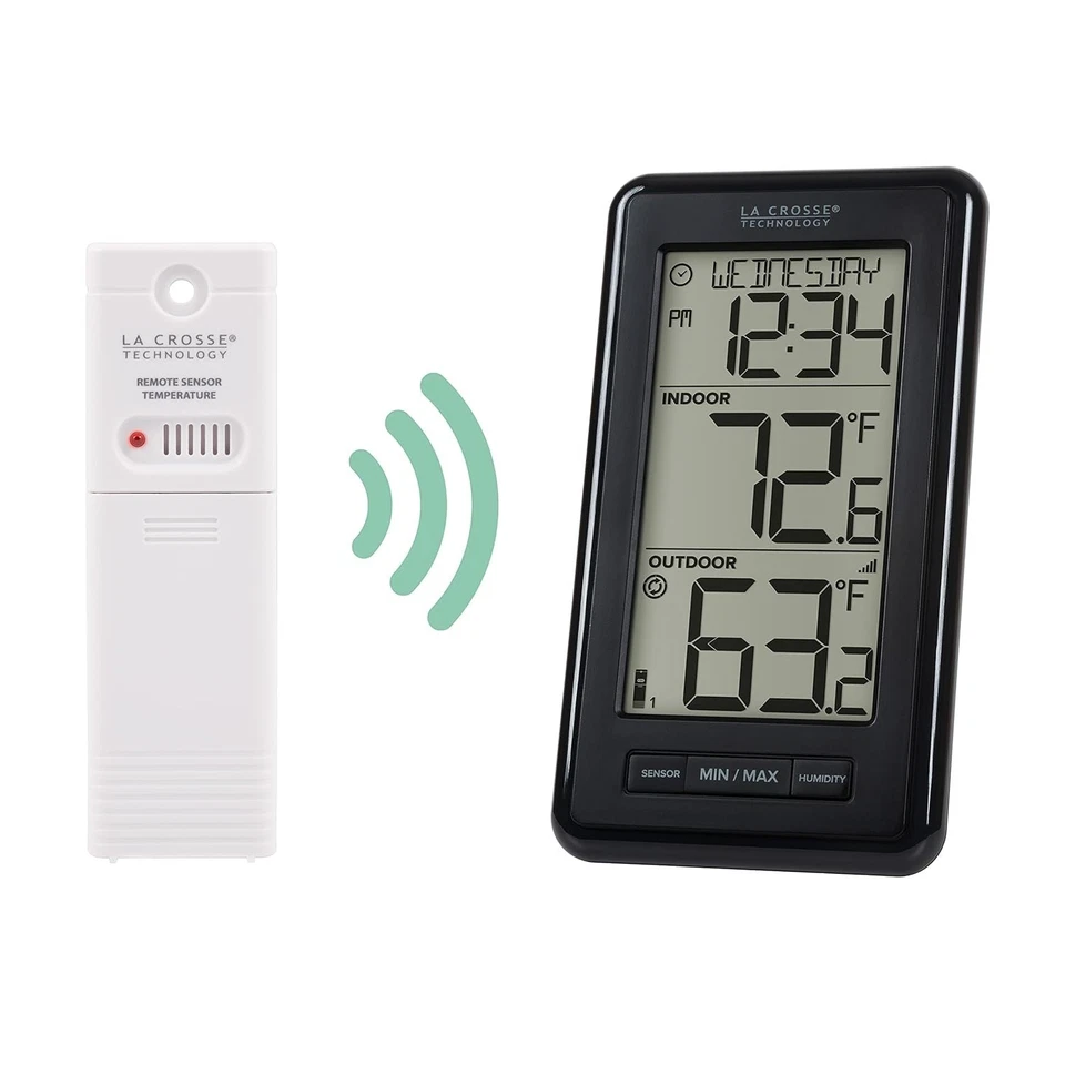 Wireless Thermometer with Indoor Humidity, Large Digits - Image 4 of 4
