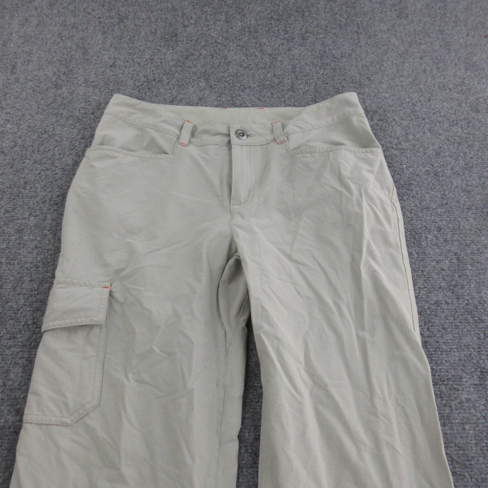 Patagonia Pants Womens 4 Khaki Stretch Cargo Hiking Outdoors Zip Fly Straight - Image 2 of 4