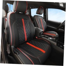 Car Seat Covers Fit for Toyota Tacoma 2016-2023 3rd Gen Full Set Red Black