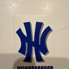 Neighborhood Skateboards Blue Graffiti 90's Vintage Skateboarding STICKER Rare — photo 3