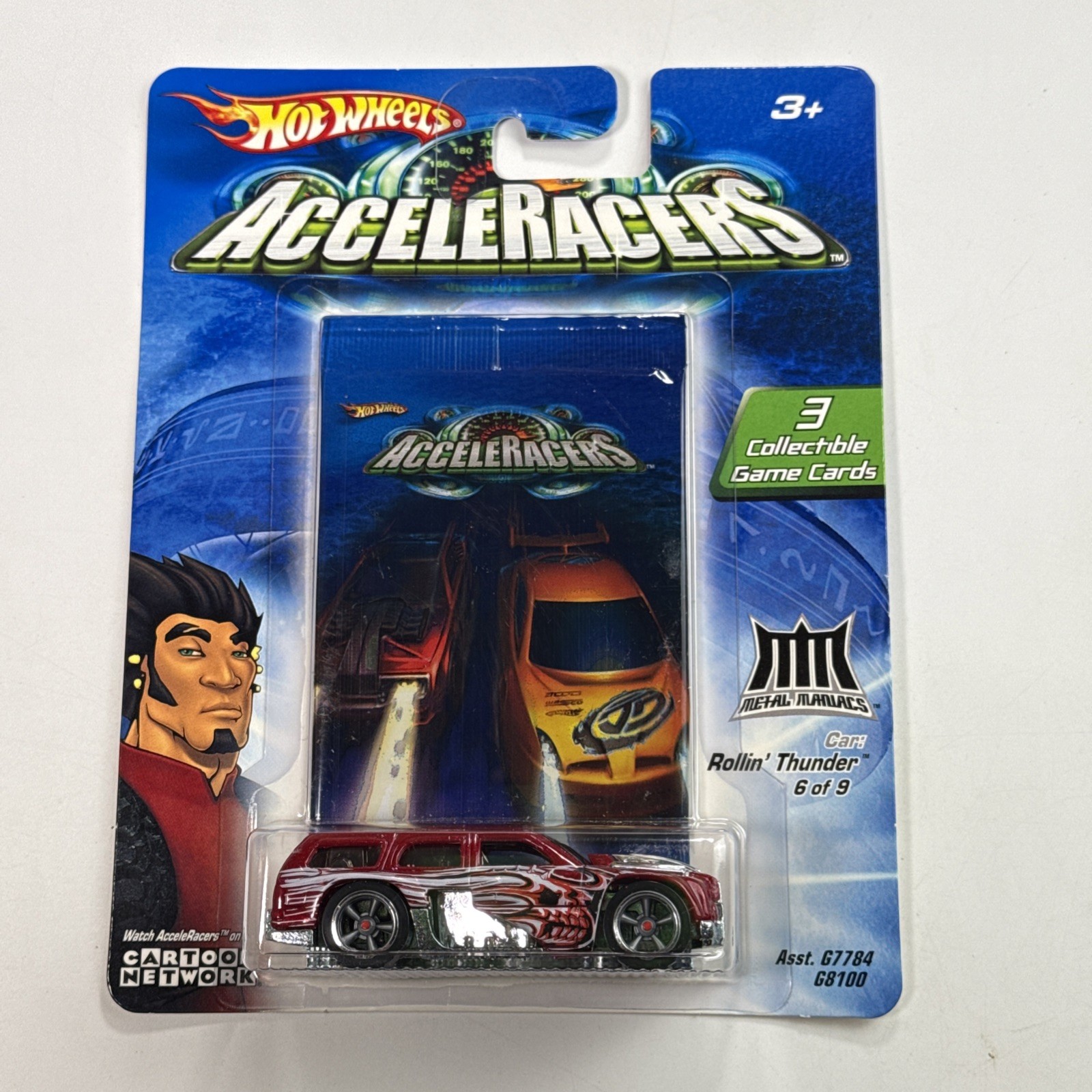 Hot Wheels 2004 AcceleRacers Metal Maniacs Rollin Thunder 6 Of 9