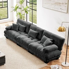 Gray Chenille 3-Seater Sectional Sofa