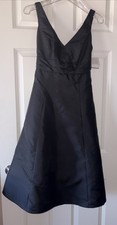 NEW Davids Bridal Womens Dress Black Knee Length Evening Bridesmaid NWT 130 Sz6