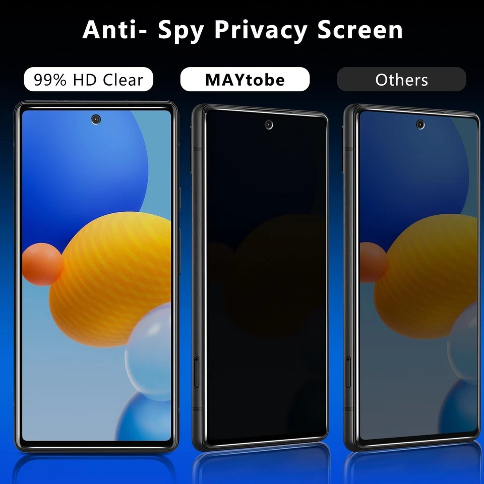 Протектор экрана конфиденциальности для закаленного стекла, твердость 9H, защита от царапин упаковка 2 шт. - Изображение 4 из 4