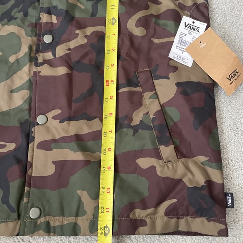 Vans Boys Sz. Large Green Multi Camo Print Torrey Coaches Light Weight Jacket - Picture 9 of 10