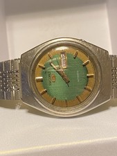 Vintage Seiko 5 Automatic RARE Green Dial 38MM Men’s Watch SERVICED