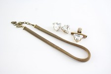 Ermani Bulatti Jewellery Stone Set Earrings Necklace Gold Ton Signed Branded x 3