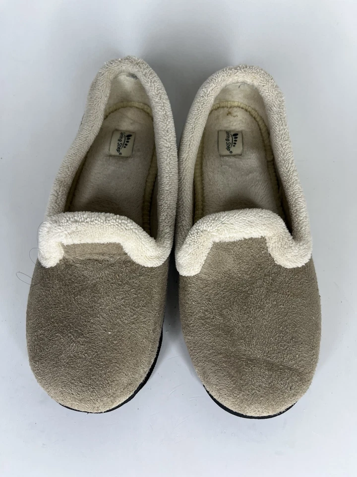 spring step slippers Shoes Women Size 37 US 6 Beige Fabric Slip On - Image 4 of 4