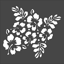 Tropical Flowers Wall Art Stencil Reusable Plastic - StencilAir