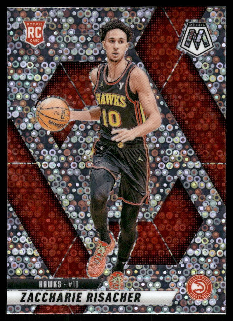 2024-25 Panini Mosaic #269 Zaccharie Risacher Fast Break Silver Mosaic