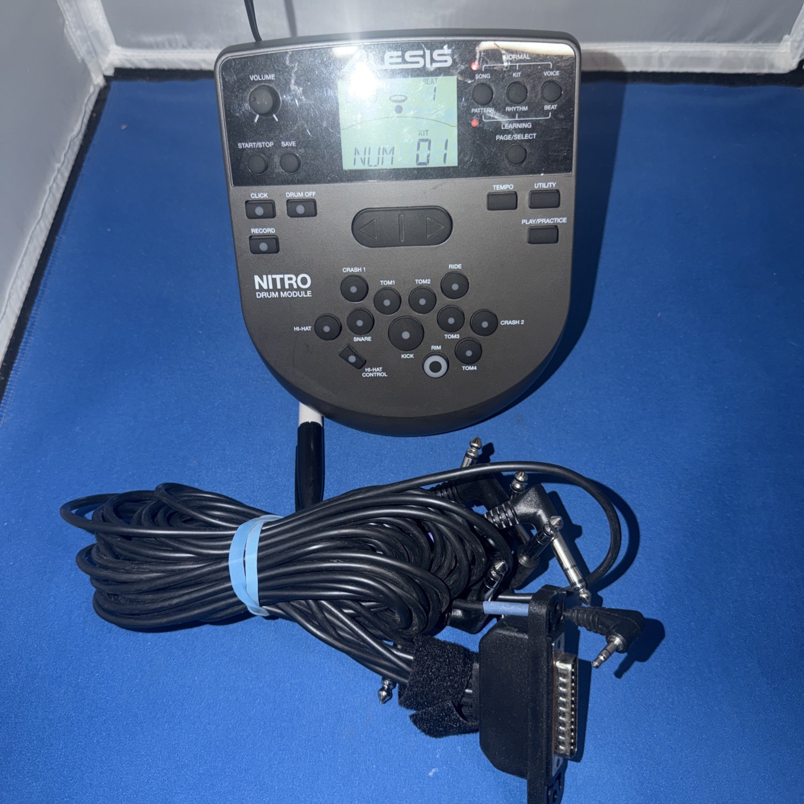 Alesis DM7X Nitro Electronic Drum Module Brain with Power Supply & Snake Cable