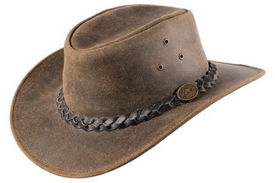 Scippis Leder Westernhut Cowboyhut »Fleetwood« Vintage Braun
