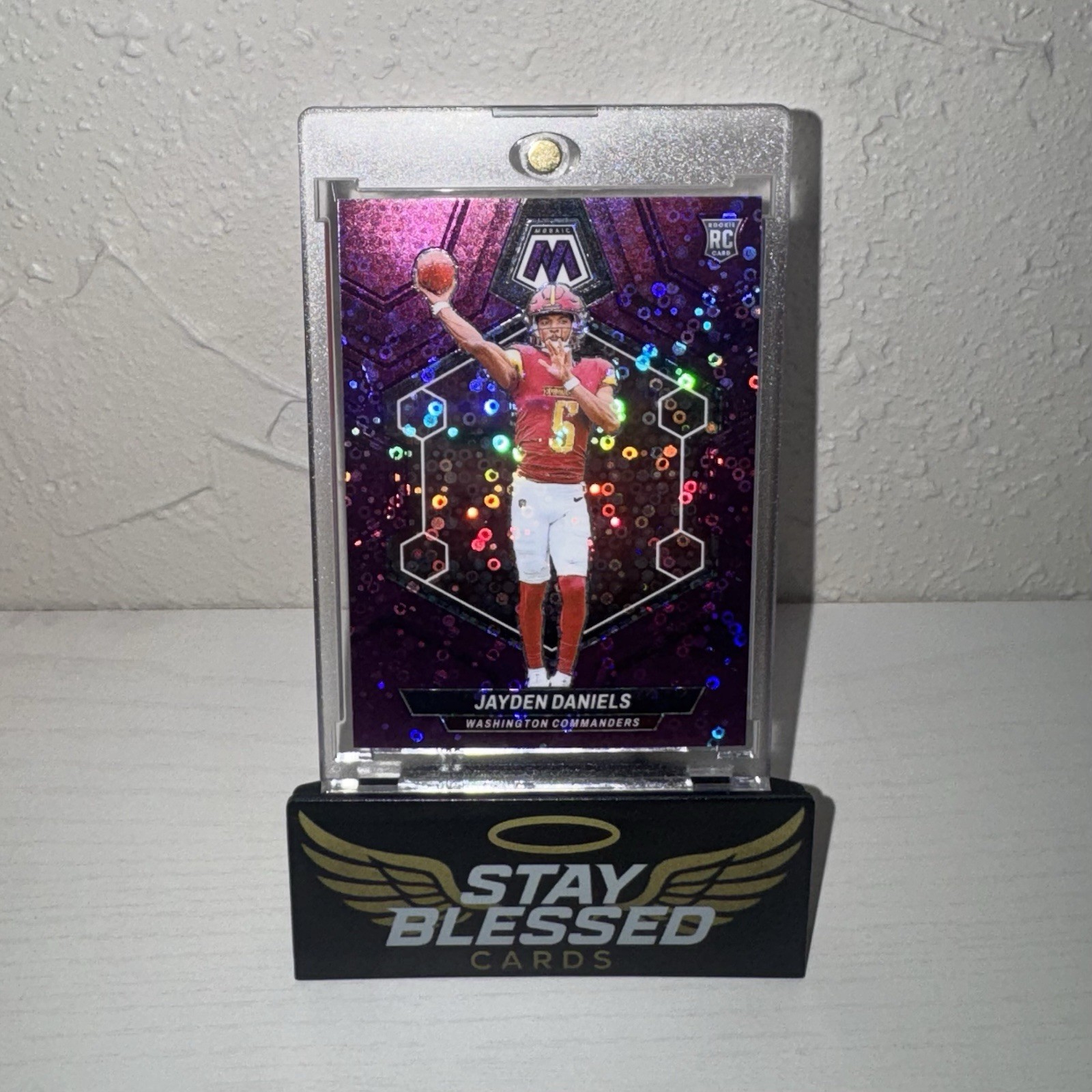 2024 Panini Mosaic - Rookies #302 Jayden Daniels (RC) No Huddle Purple /50