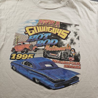 Vintage 90s Hot Rod Double-sided Graphic T-shirt Size XL Logo