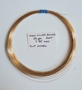 Yellow 14/20 (14KT) Gold Filled Wire Round 26 Gauge 1.95 Ozt Jewelry Wrapping