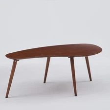 Solid Wood Table Desk, Coffee Table End Table round for Kitchen Dining Room, Liv