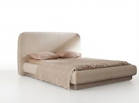 Bett Beige Modern Edel Polsterbett Doppelbett Ehebett Schlafbett
