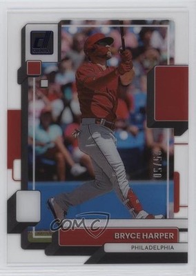2022 Panini Chronicles Clearly Donruss Blue 25/50 Bryce Harper #39 0z8z