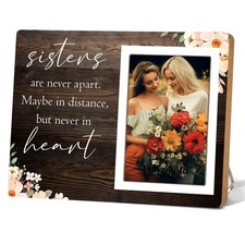 Sister Picture Frame Gift for Sisters,Friends,Besties,Wooden Photo Frame Gift...