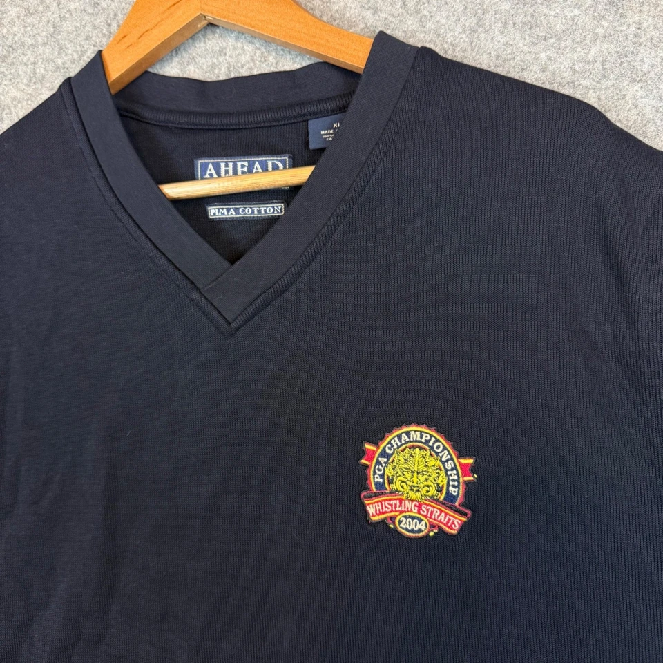 Ahead Vest Mens XL Black Pima Cotton PGA Championship Whistling Straits 2004 - Image 3 of 4