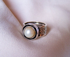 Pearl, by Didae, Shabool, from Israel, SS, 925 Bold Size 7 Excellent!!!