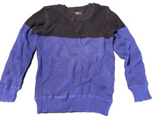 Gap Kids NWT Boys M 8 9 Cobalt Blue & Black Colorblock Pullover Sweater