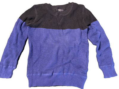 Gap Kids NWT Boys S 6 7 Cobalt Blue & Black Colorblock Pullover Sweater