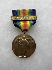 WW1 US Victory Medal With Naval Battery Bar Copy (CC733