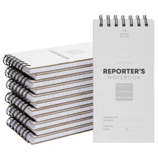12 Pack Reporters Notebook, Spiral Note Pad for Journalist, 70 Sheets, 4x8 In