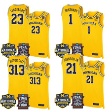 Michigan Wolverines Final Four National Champions Basketball Jersey Stitched