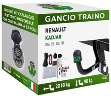 Gancio Fisso Renault KADJAR 2-4WD, AdBlue 15-18 Centralina 13P