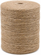 Natural Jute Twine String 656 Feet 2Mm Twine for Crafts Gift Wrapping Christmas