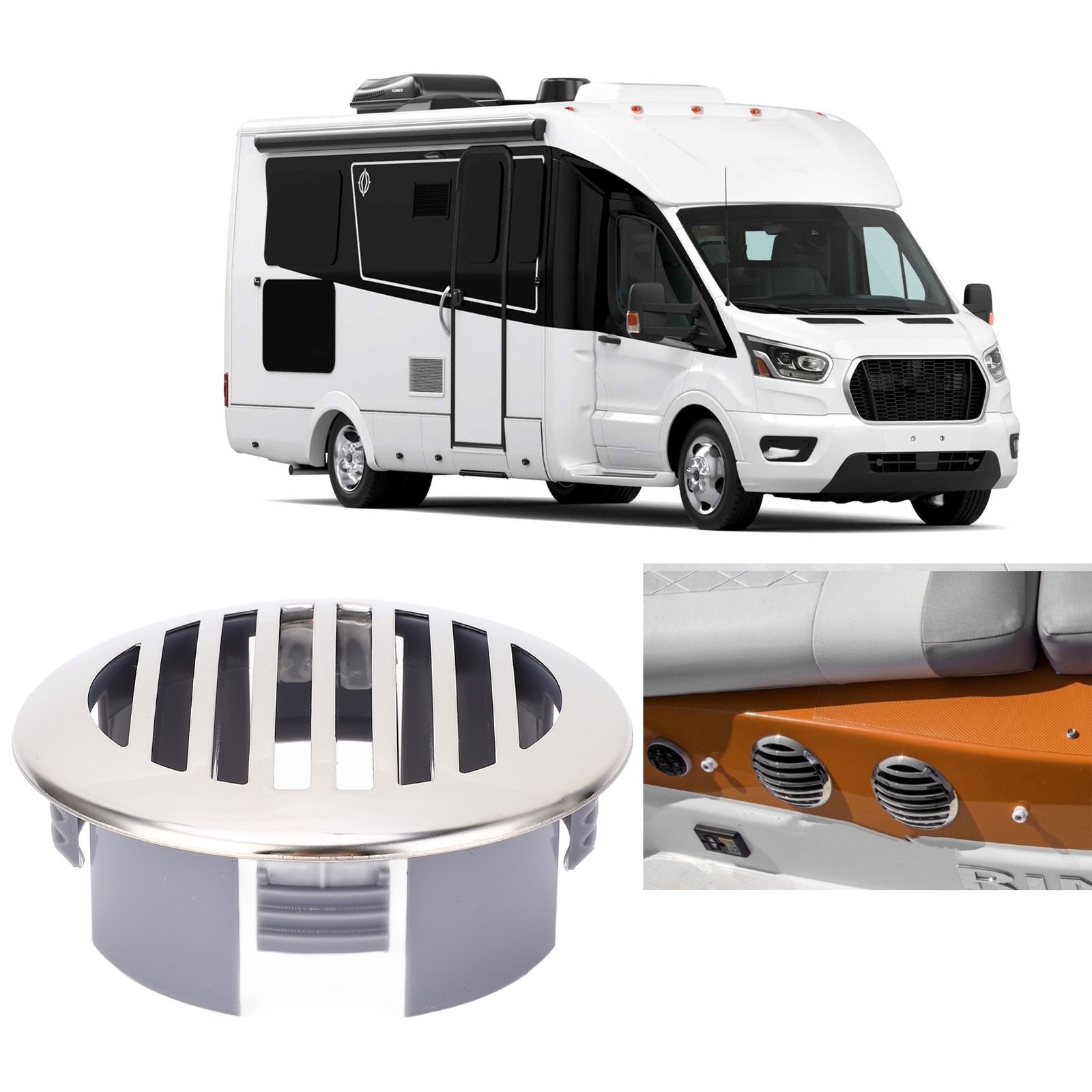 4pcs Boats Airflow Vent Cover 3.5in 316 Stainless Steel High Polished Cover For