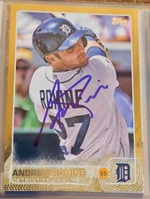 23015 Topps Gold ANDREW ROMINE Tigers In-Person Signed AUTO Autographed