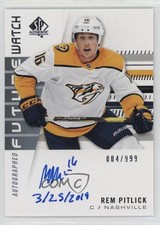2019-20 SP Authentic Future Watch Rookies Inscriptions 4/50 Rem Pitlick Auto m0p