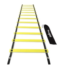 Yes4All Speed and Agility Training Ladder with Carry Bag - 12 Rung (Yellow)