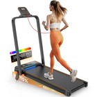 Treadmill Walking Pad with 15% Incline/Handle Bar/2 LED Display, 3.5HP Portab...
