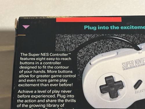 Nintendo Super NES SNES Controller SNS-005 Nice Condition 1991 Mint w/Box - Picture 7 of 11