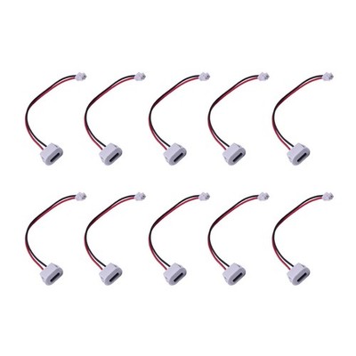 10* Type C Female Head To End 2 Pin 2 Wire Quick Charging Power Cable DIY
