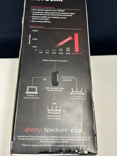 NETGEAR Nighthawk CM1150V Multi Modem- BOX FOR DIFFERENT MODEL - Afbeelding 12 van 12