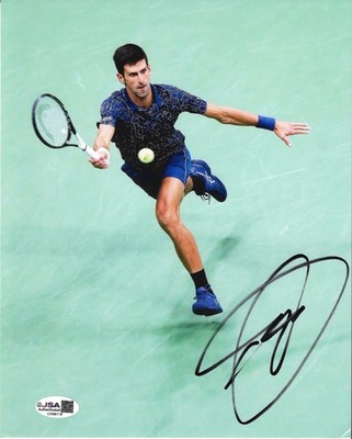 Novak Djokovic Signed 8x10 Photograph Autograph JSA COA Tennis