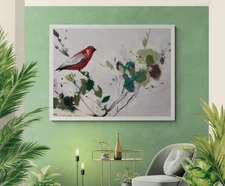 Jose Trujillo Fine Art PRINT 36x48" Collectible Artist Flowers Floral Bird