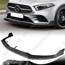 For 19-23 Mercedes A220 A35 Amg W177 Carbon Painted Front Bumper Lip Body Kit