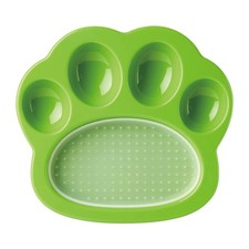 PetDreamHouse PAW 2-in-1 Mini Slow Feeder Dish & 1 Count (Pack of 1), Green