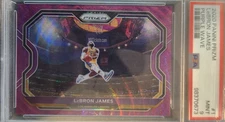 2020 PRIZM LEBRON JAMES PURPLE WAVE PSA 9 (RC) MYSTERY CHASE 1 IN 5 READ DETAILS