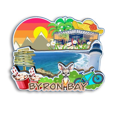 Byron Bay Australia Refrigerator magnet 3D travel souvenirs wood craft gifts