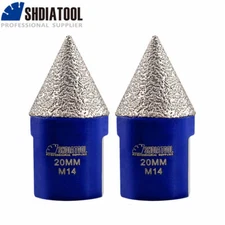 2pcs 20mm Diamond Chamfer Cone Milling Bits Porcelaing Tile Enlarge Hole Saw