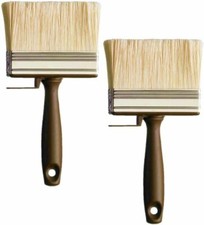 🔥 2x LARGE PROFESSIONAL 12cm SHED FENCE & DECKING PAINT BRUSH WOOD BLOCK PASTE 