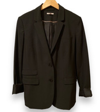 Gap Black Stretch Notch Lapel Long Sleeve 2-Button Patch Pocket Blazer Jacket 12
