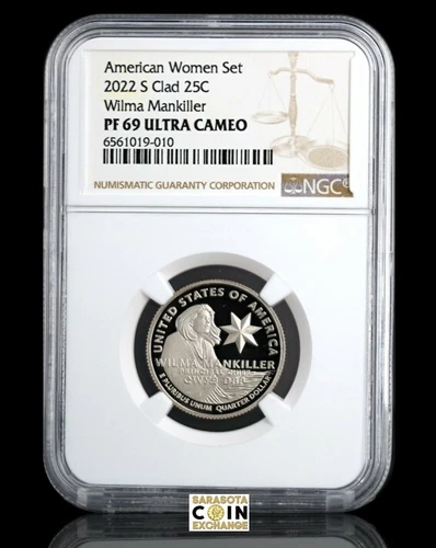 2022 S Clad Proof American Women's Quarter Wilma Mankiller NGC PF69 Ultra Cameo